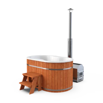 Ofuro Acrylic Off-Grid - Thermowood - White - External