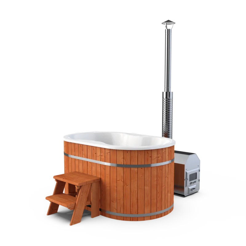Ofuro Acrylic Off-Grid - Thermowood - White - External