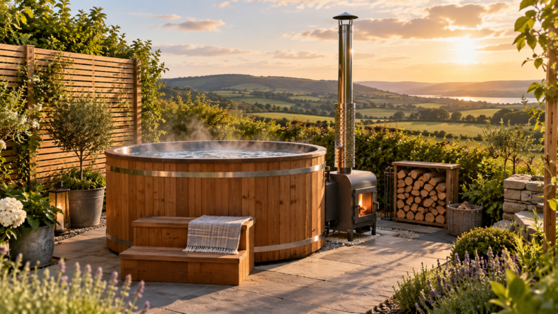 Golden Hour Countryside Hot Tub Retreat